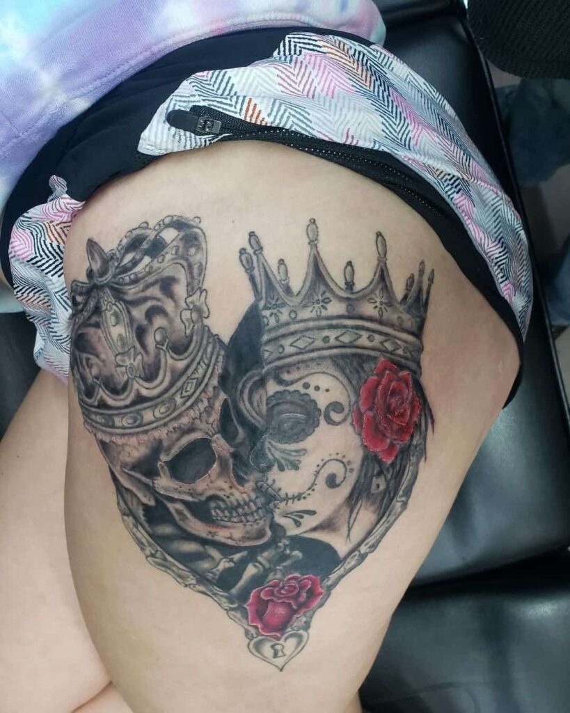 badass king and queen tattoos