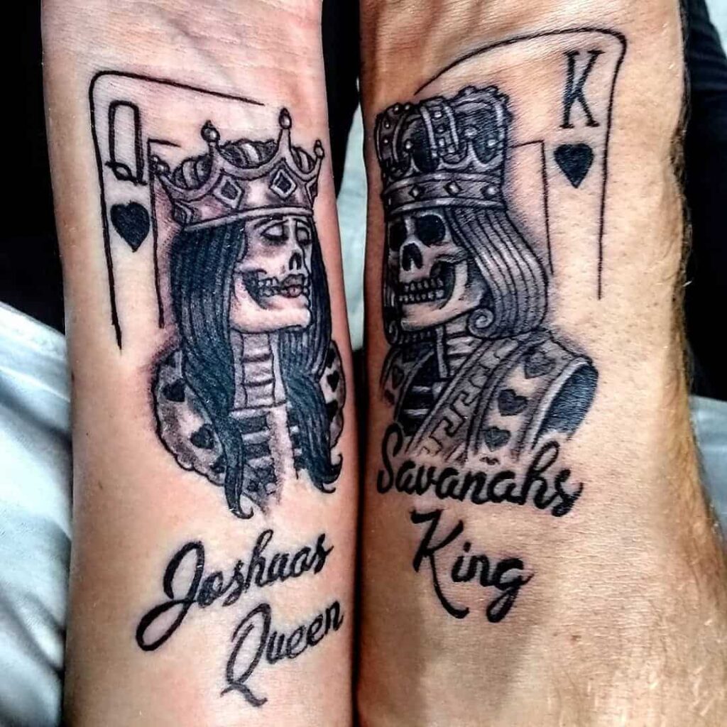 badass king and queen tattoos