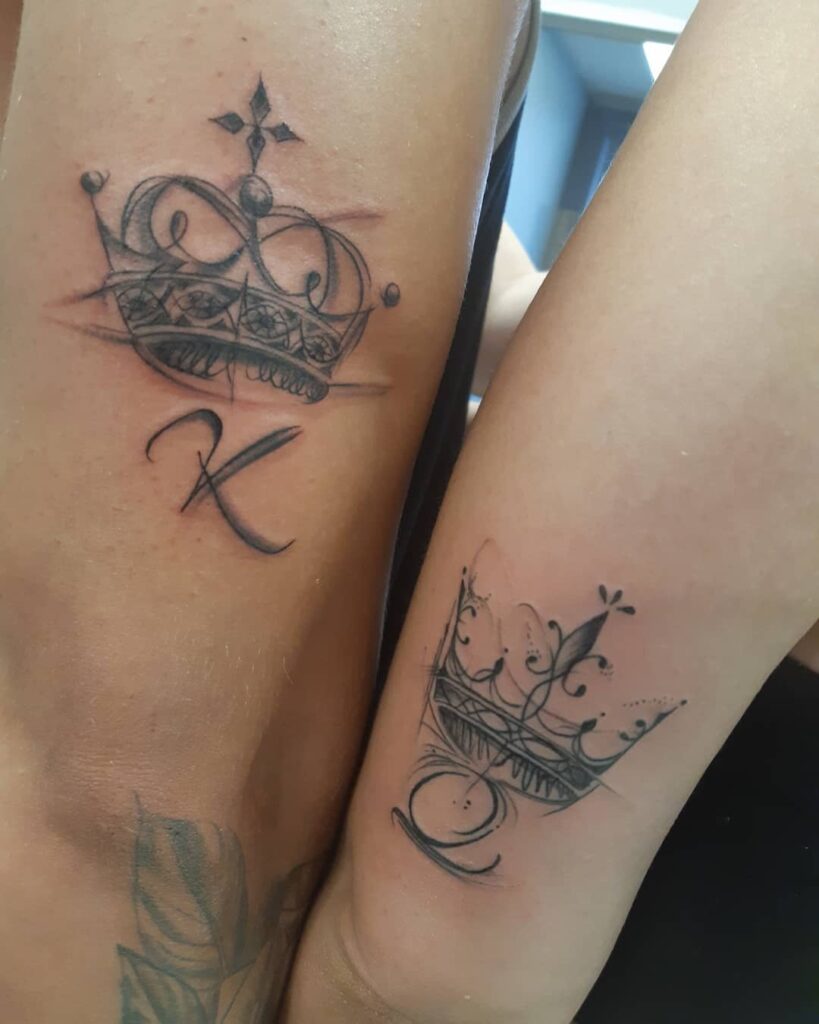 cute king and queen tattoos