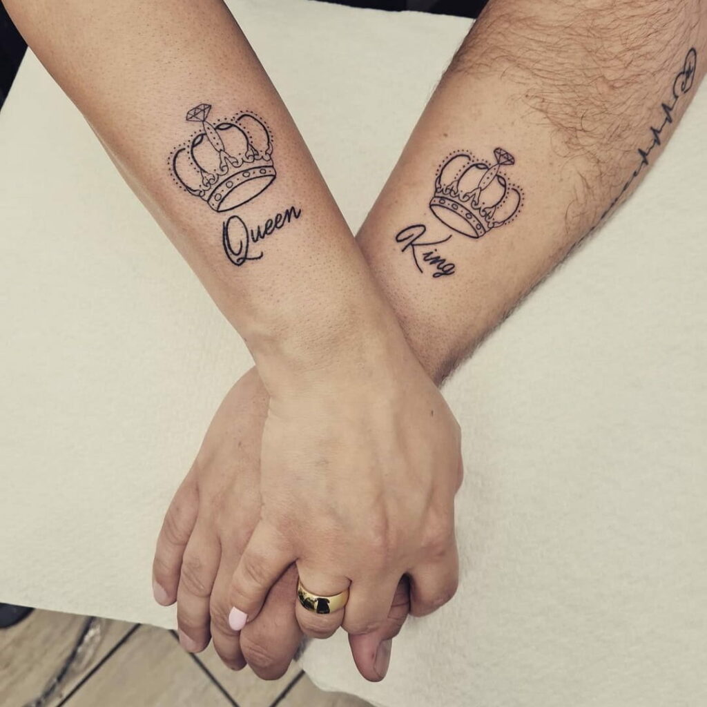 king and queen crown tattoo images