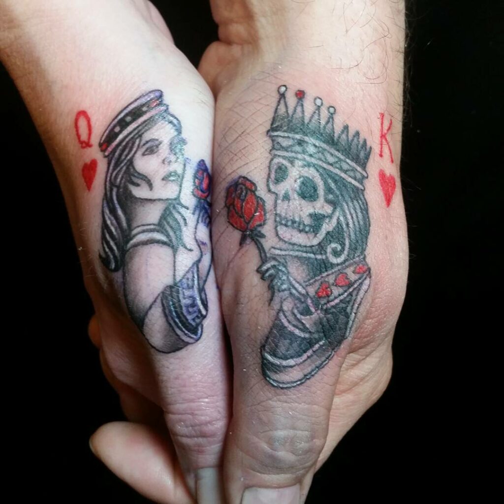 skull king and queen tattoos