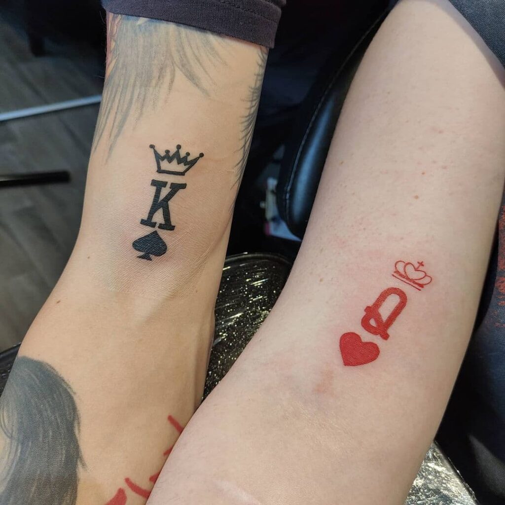small King and queen tattoos